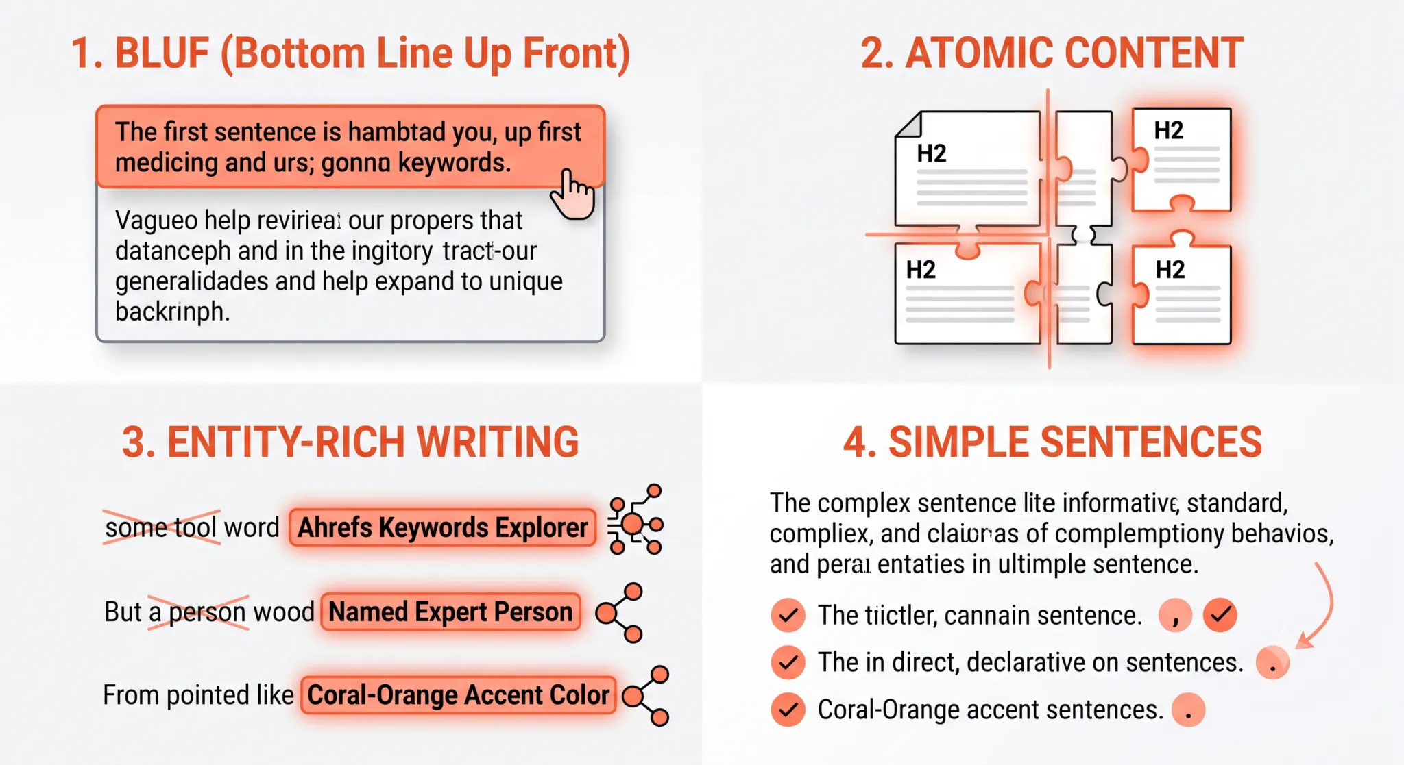 A checklist visualizing content length, freshness, and format factors that boost AI citation odds.